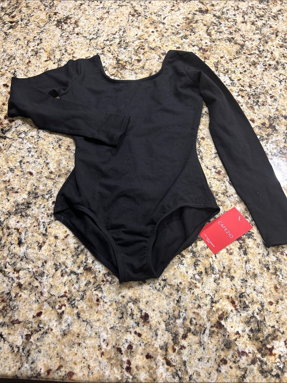 Capezio Black Long Sleeve Dance Leotard for Kids